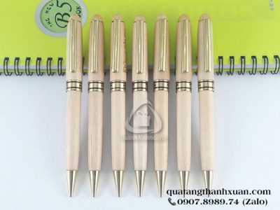 Bút Gỗ Maple Kiểu Xoay Thân Trắng Sáng - GMP02