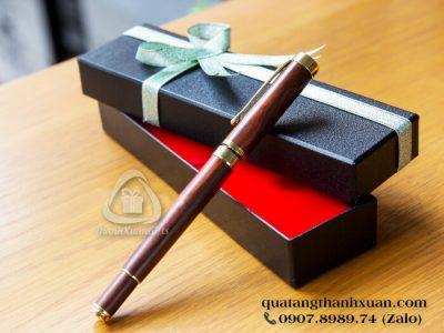 Bút Gỗ Trắc Nắp Rời Thân To Viền Vàng - GT01N