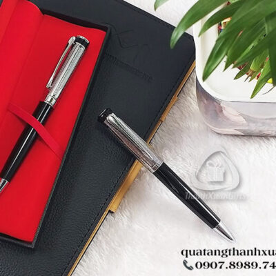 Bút Kim Loại Xoay Phối Bạc Hoa Văn - BP508BK