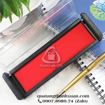 Mẫu Hộp Bút Mica Ruột Đỏ H401 Cao Cấp