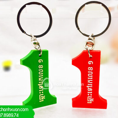 mau moc khoa cao su duc khuon so mot Mẫu Móc Khóa Cao Su Đúc Khuôn Số Một