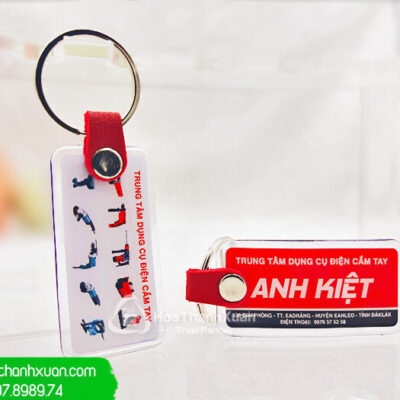 Móc Chìa Khóa Đổ Keo Khoen Da Cao Cấp