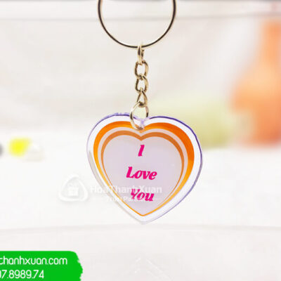 moc chia khoa do keo trai tim de thuong Móc Chìa Khóa Đổ Keo Trái Tim Dễ Thương