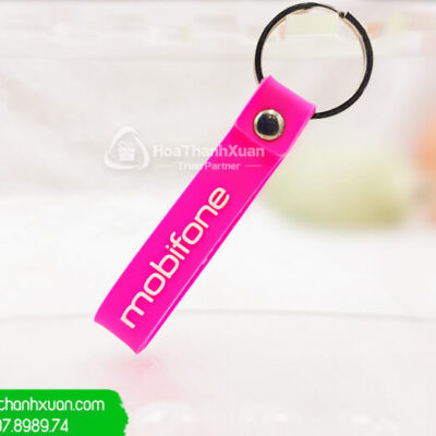 Móc Khóa Cao Su Khuôn Vòng Đeo Màu Hồng