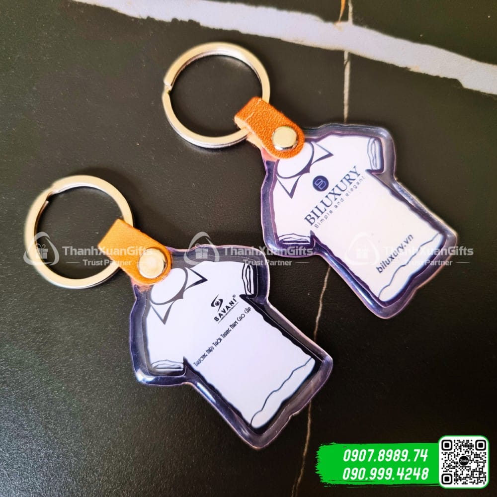 moc khoa do keo hinh cai ao mau so 01e Móc Khoá Đổ Keo Hình Cái Áo Mẫu Số 01E