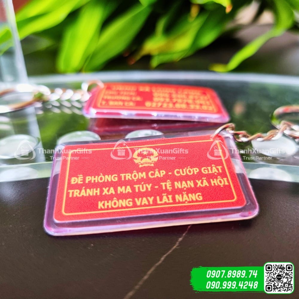 moc khoa do keo hinh chu nhat mau so 01c Móc Khoá Đổ Keo Hình Chữ Nhật Mẫu Số 01C