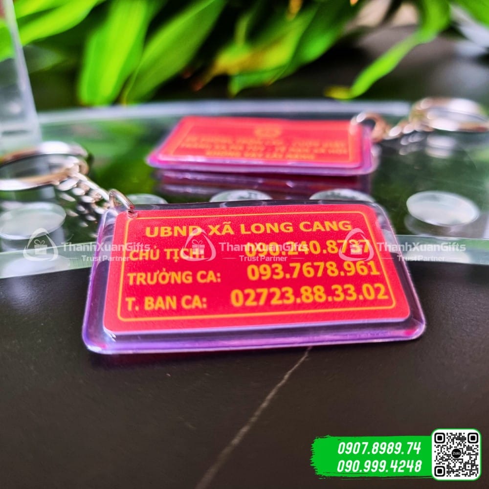 moc khoa do keo hinh chu nhat mau so 01d Móc Khoá Đổ Keo Hình Chữ Nhật Mẫu Số 01D