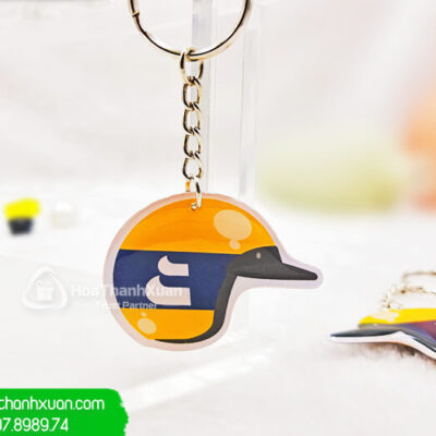 Móc Khóa Keo Không Viền Hình Cái Nón