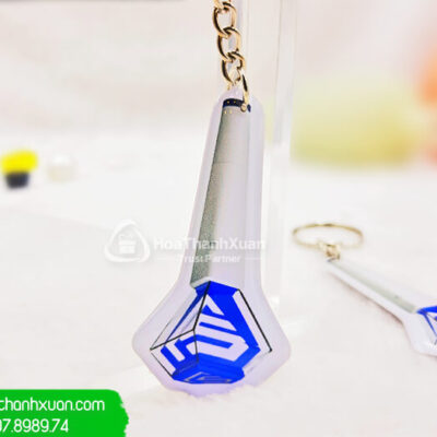 Móc Khóa Keo Không Viền Hình Chai Lọ