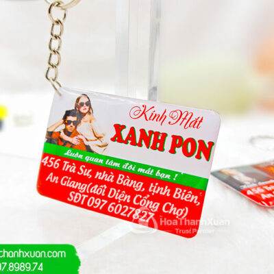 Móc Khóa Keo Không Viền Hình Chữ Nhật