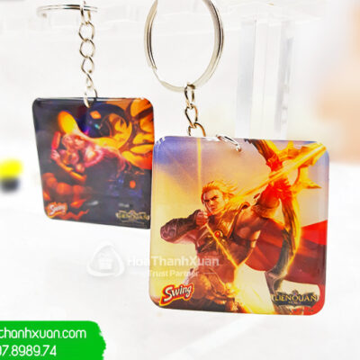 Móc Khóa Keo Không Viền Hình Vuông