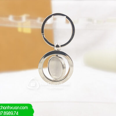 Móc Khóa Kim Loại Dạng Xoay Hình Tròn Nhỏ