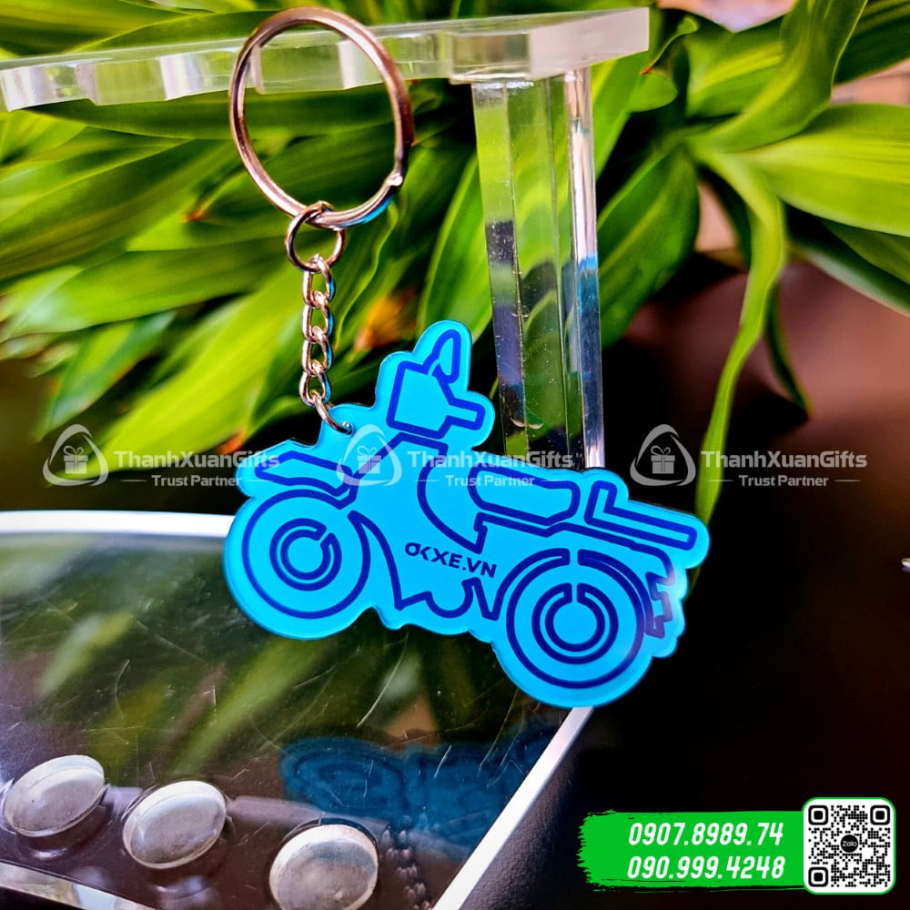 moc khoa mica hinh chiec xe may 02 Móc Khóa Mica Hình Chiếc Xe Máy 02