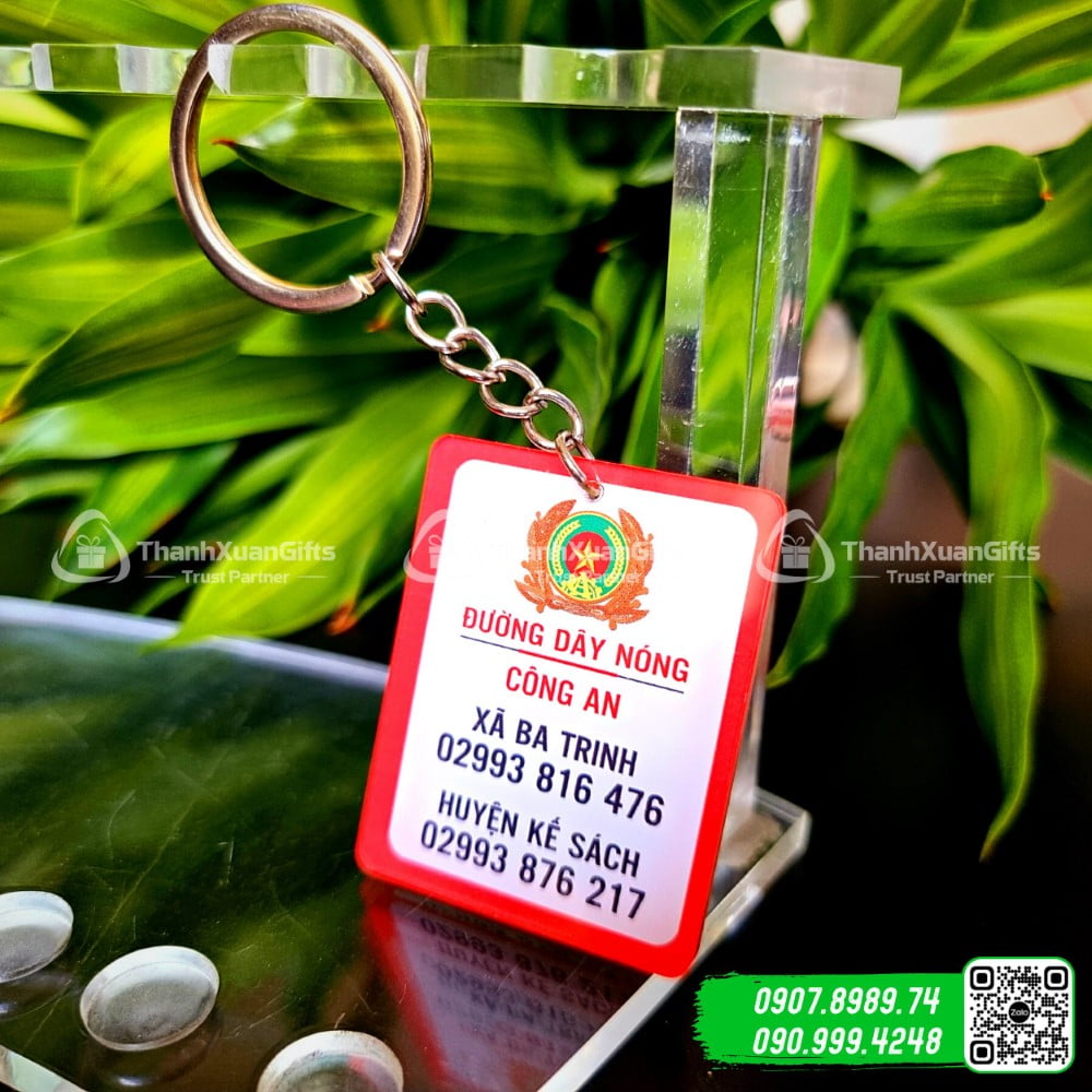 moc khoa mica hinh chu nhat mau so 01b Móc Khóa Mica Hình Chữ Nhật Mẫu Số 01B