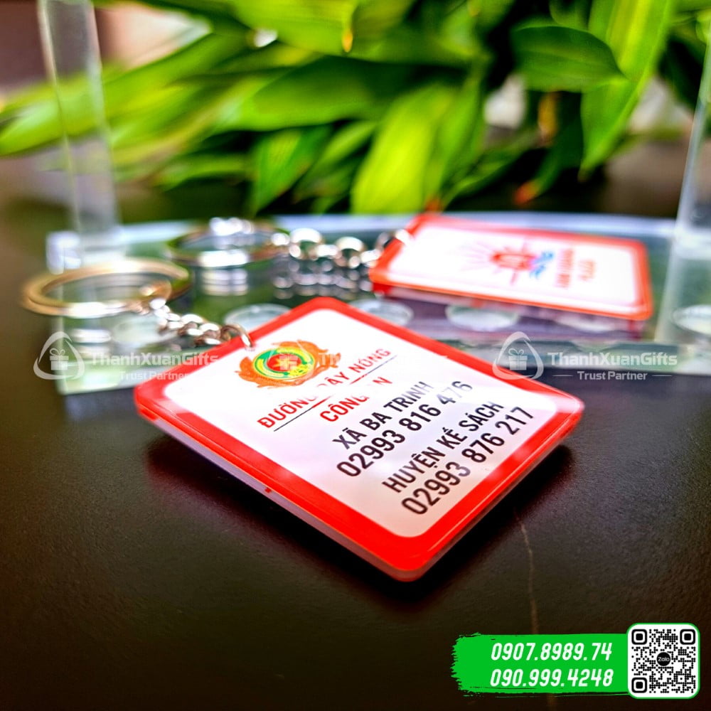 moc khoa mica hinh chu nhat mau so 01d Móc Khóa Mica Hình Chữ Nhật Mẫu Số 01D