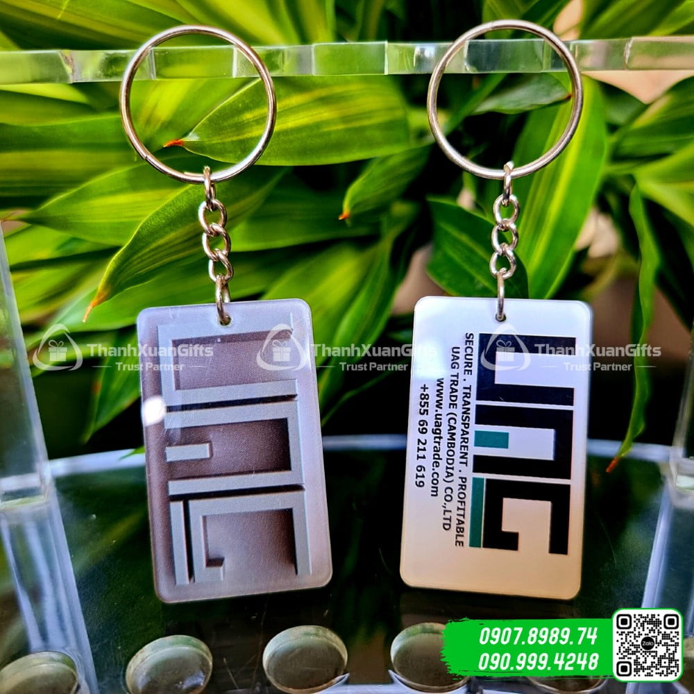 Móc Khóa Mica Hình Chữ Nhật Mẫu Số 02