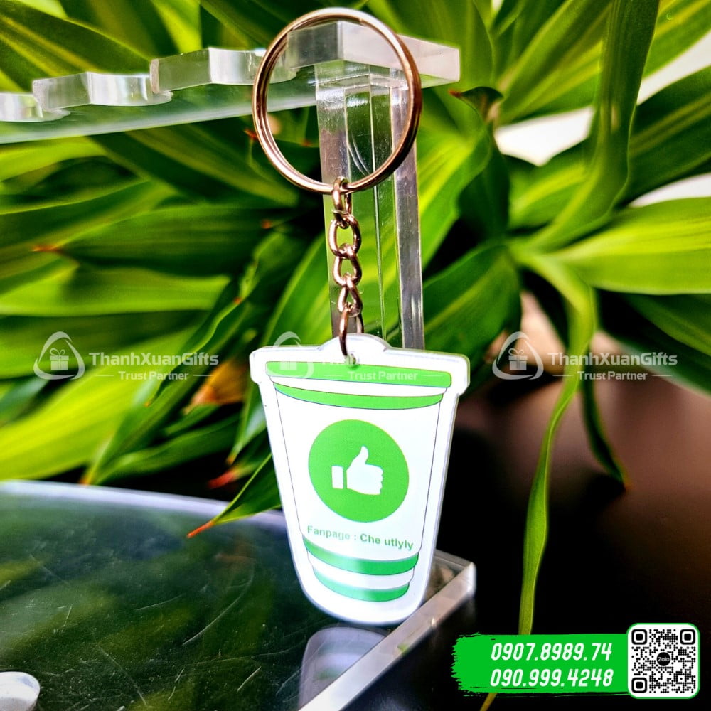 Móc Khóa Mica Hình Ly Trà Sữa 01