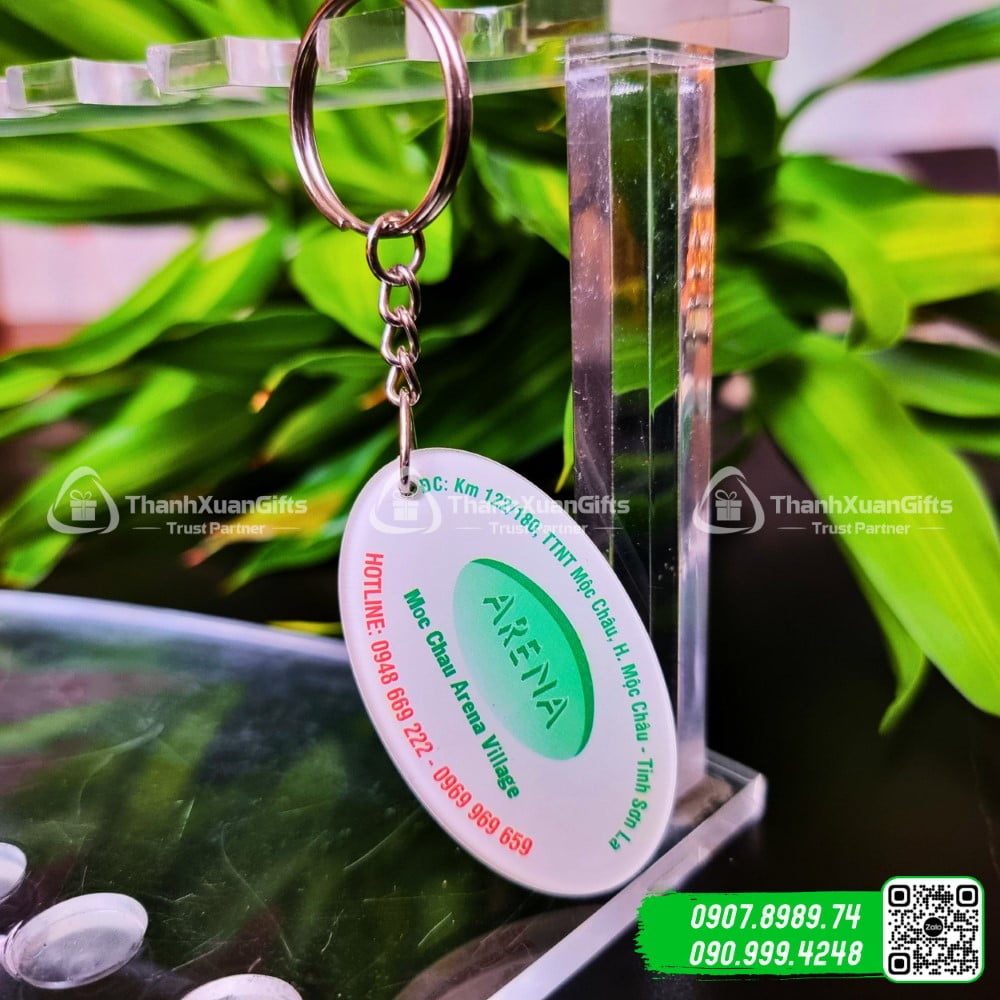 Móc Khóa Mica Hình Oval Mẫu Số 01A