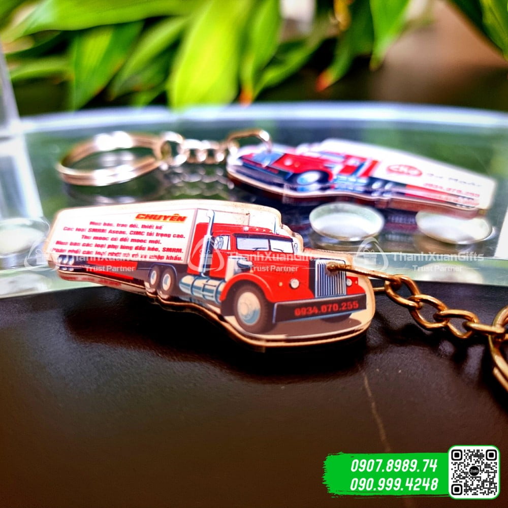 moc khoa mica hinh xe container 03 Móc Khóa Mica Hình Xe Container 03