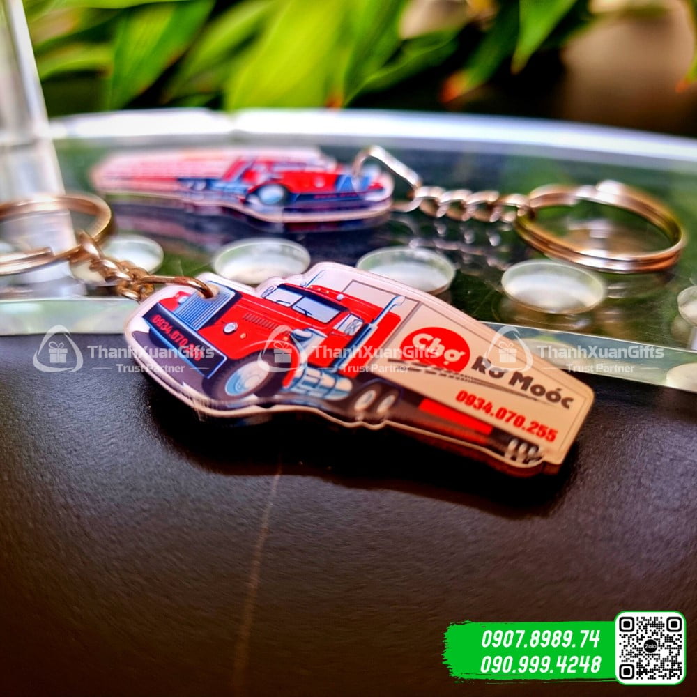 moc khoa mica hinh xe container 04 Móc Khóa Mica Hình Xe Container 04