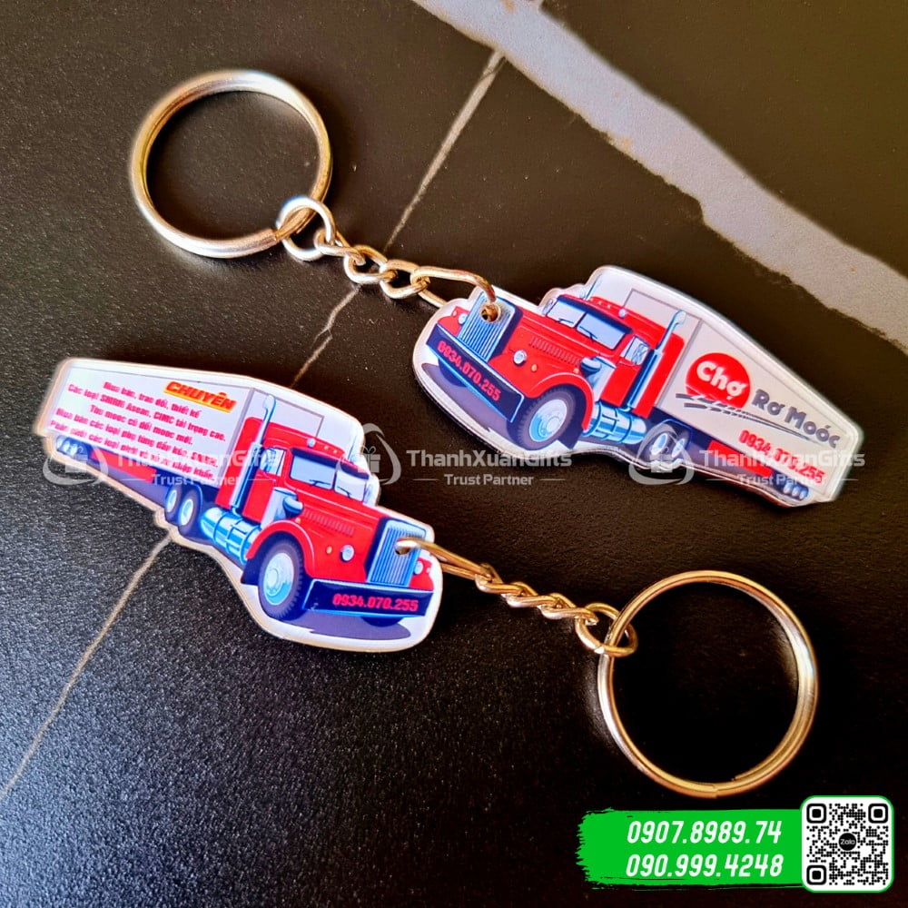 moc khoa mica hinh xe container 05 Móc Khóa Mica Hình Xe Container 05