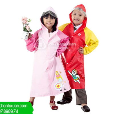 Áo Mưa Bít Hông Trẻ Em In Logo - BHTE01
