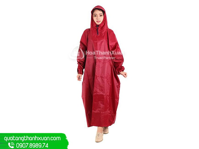ao mua bit hong vai rang dong mau do Áo Mưa Bít Hông Vải Rạng Đông Màu Đỏ