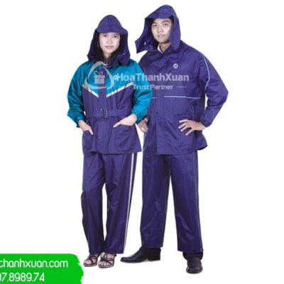 Áo Mưa Bộ Vải Dù Tím Rạng Đông - AMB02