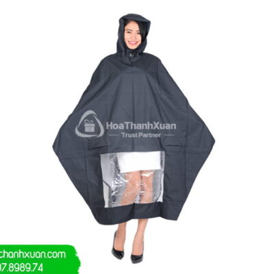 Áo Mưa Cánh Dơi Có Kính Đèn Cao Cấp In Logo