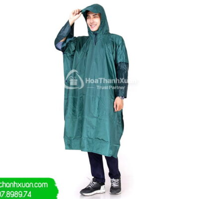 Mẫu Áo Mưa Cánh Dơi Vài Dù Xanh Lá Cây