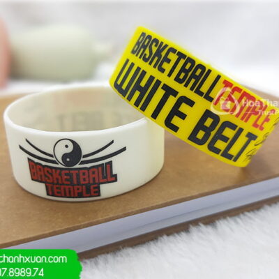 Vòng Tay Cao Su Bảng To In BasketBall