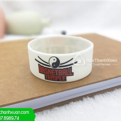 Vòng Tay Cao Su BasketBall Màu Trắng