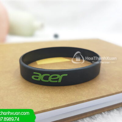Vòng Tay Cao Su Màu Đen In Logo Acer