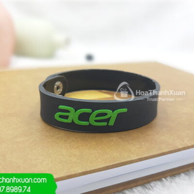 Vòng Tay Cao Su Nút Xi Dập Logo ACER