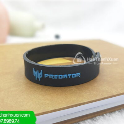 Vòng Tay Cao Su Nút Xi Logo Predator