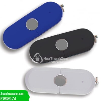 usb nhua than nham nut vien bac uvn08b USB Nhựa Thân Nhám Nút Viền Bạc - UVN08B