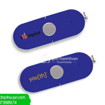 usb nhua than nham nut vien bac uvn08c USB Nhựa Thân Nhám Nút Viền Bạc - UVN08C
