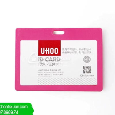 Bao Đựng Thẻ Nhựa UHOO 6611 Màu Hồng