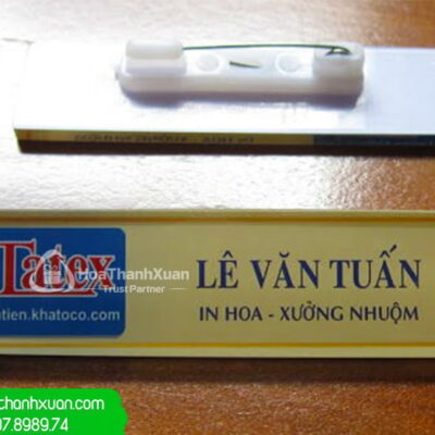 Bảng Tên Nhân Viên Mica Công Ty Dệt Tân Tiến