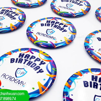 Huy Hiệu Balo In Happy Birthday ACADEMY