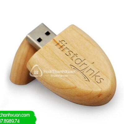 USB Vỏ Gỗ Hình Oval Nắp Rời - UVG11