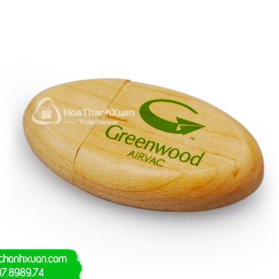 USB Vỏ Gỗ Hình Oval Nắp Rời - UVG11A