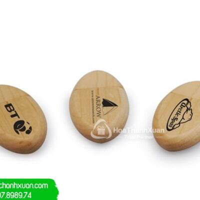 USB Vỏ Gỗ Hình Oval Nắp Rời - UVG11C