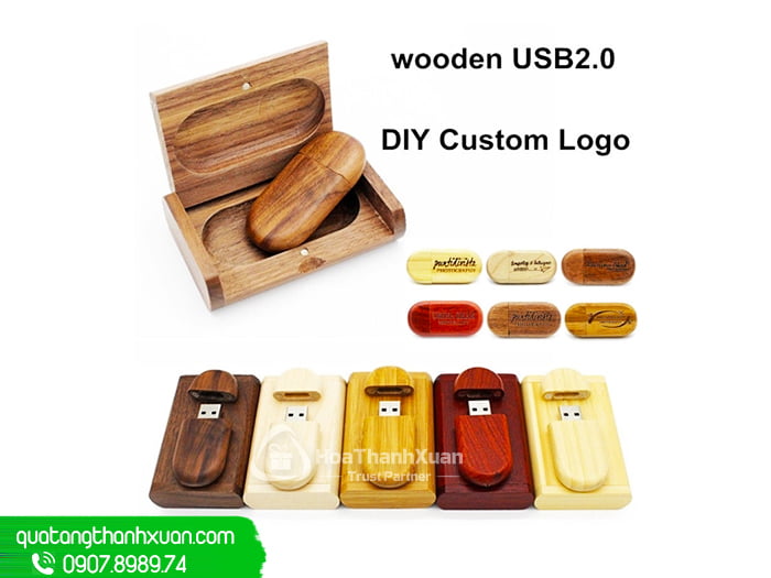 usb vo go hinh dang banh gao uvg03c USB Vỏ Gỗ Hình Dạng Bánh Gạo - UVG03C