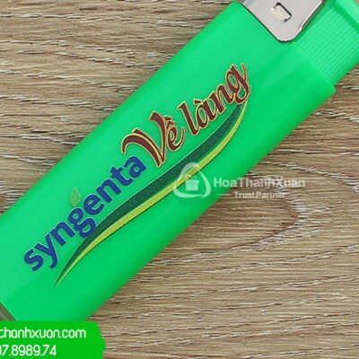 bat lua nhua blhp mau xanh la in logo Bật Lửa Nhựa BLHP Màu Xanh Lá In Logo