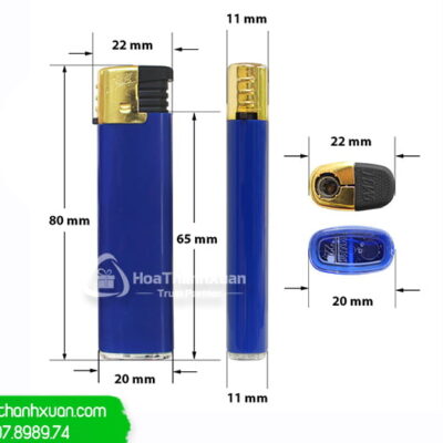 Kích Thước Tổng Thể Bật Lửa Nhựa BLTF8