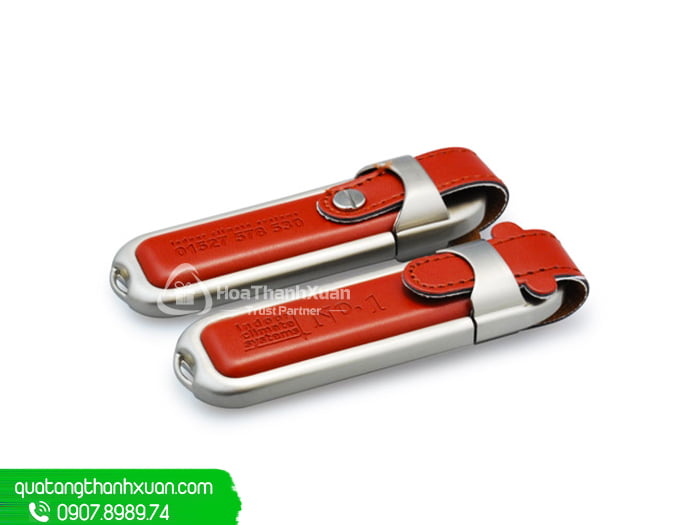 usb boc da cao cap in logo cty ubd02c USB Bọc Da Cao Cấp In Logo Cty - UBD02C