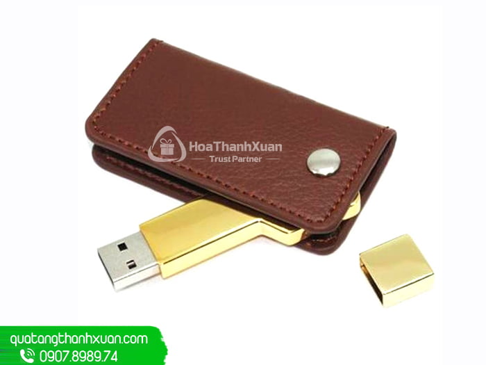 USB Bọc Da Cao Cấp In Logo Cty - UBD10 USB Bọc Da Cao Cấp In Logo Cty - UBD10
