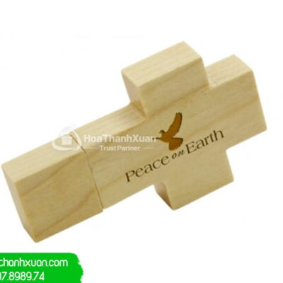 USB Vỏ Gỗ Hình Cây Thánh Giá - UVG07
