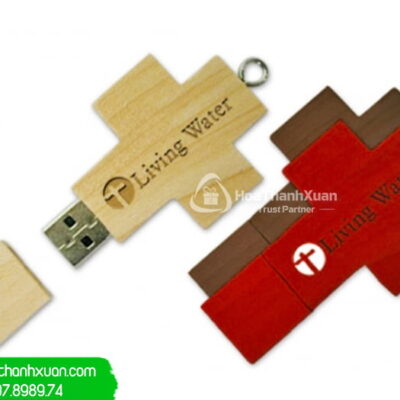 USB Vỏ Gỗ Hình Cây Thánh Giá - UVG07A